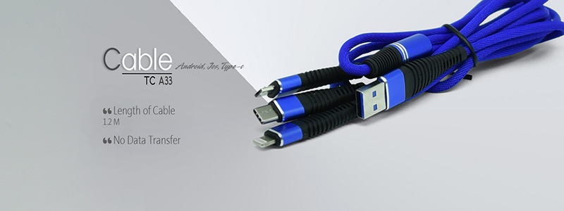 TSCO TC A33 micro USB Lightning & Type-C Cable 1.2m