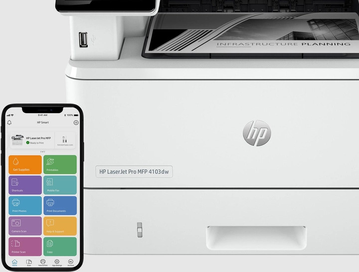 HP LaserJet Pro MFP 4103dw Multifunction Printer