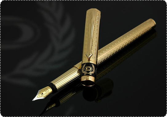 Iplomat Schmidts Golden Design Fountain Pen