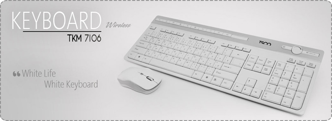 TSCO TKM7106W Wireless Keyboard and Mouse With Persian Letters