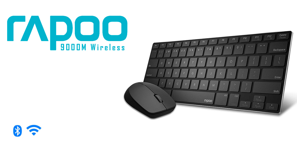 Rapoo 9000M Wireless Optical Keyboard and Mouse