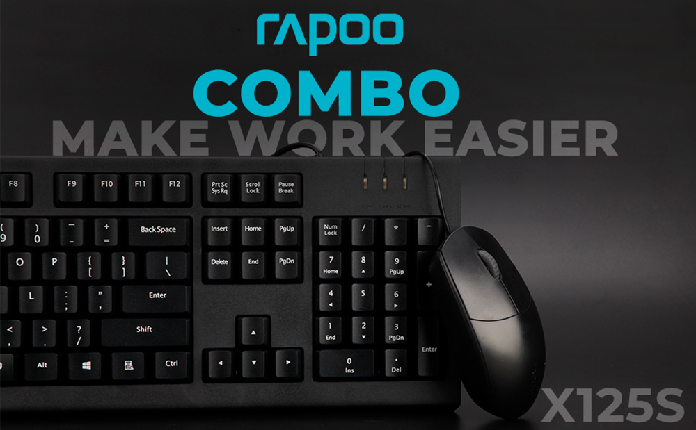  Rapoo X125S Wired Keyboard and Mouse Combo 