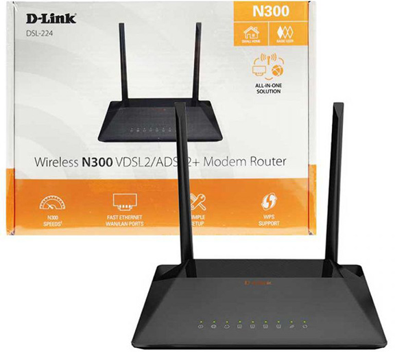 D-Link New DSL-224 VDSL2 and ADSL2 Plus Wireless Router
