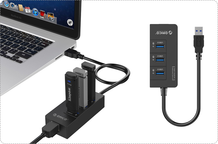 ORICO HR01-U3 USB 3.0 Hub 3 Port+RJ45 1Port