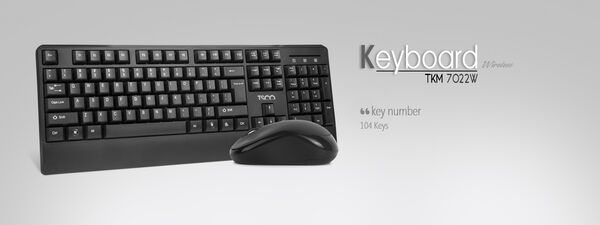 TSCO TKM 7022W Wireless Keyboard and Mouse