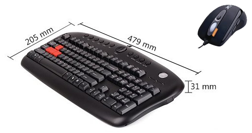 A4TECH KX2810 Wireless Desktop Keyboard and Mouse
