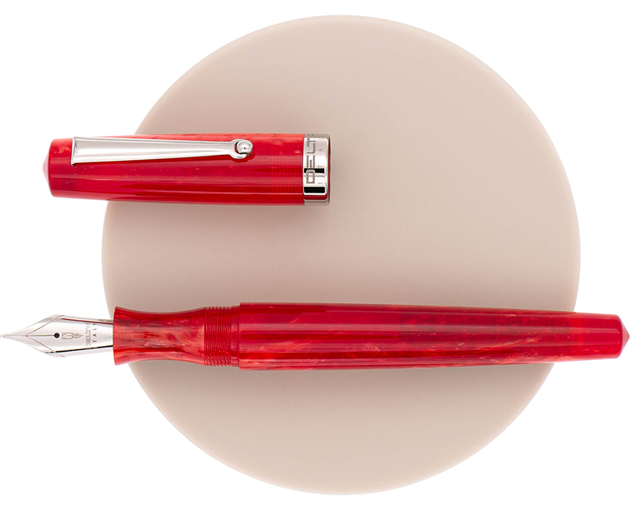 Delta Intesa 2 Red Palladium Fountain Pen