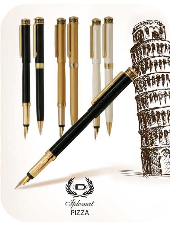 Iplomat Pizza Ballpoint Pen and Fountain Pen Set