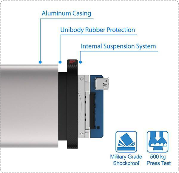 Silicon Power Armor A85 External Hard Drive - 1TB