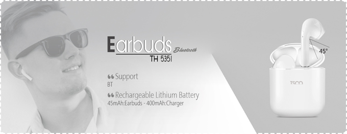 TSCO TH 5351 TWS true portable earbuds