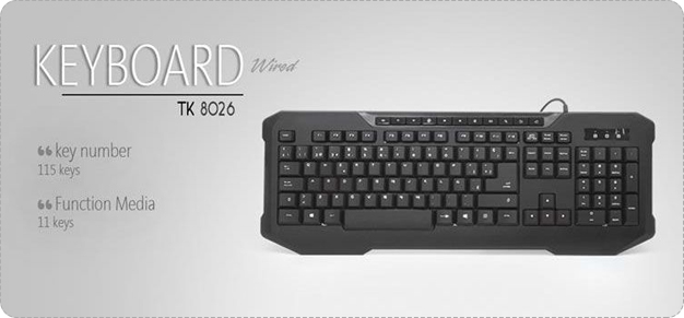 TSCO TK 8026 Keyboard With Perisan Letters