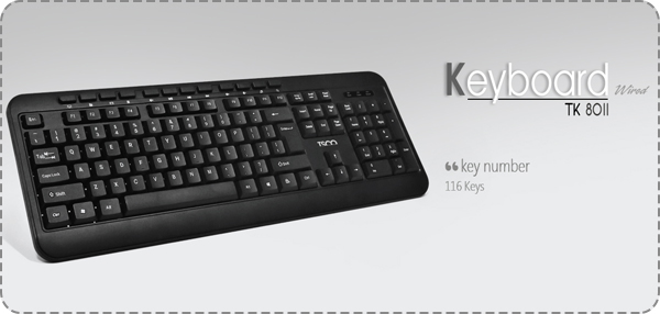 Tsco TK8011 Keyboard With Persian Letters