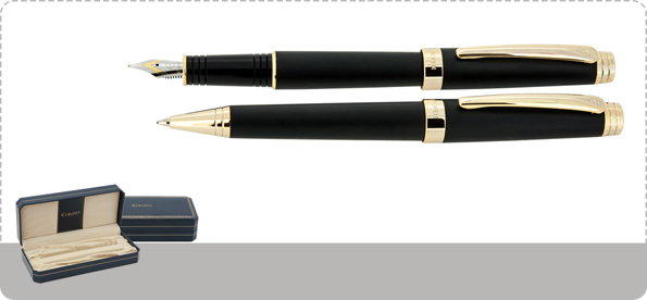 Europen Rook Ballpoint Pen and Fountain Pen Set