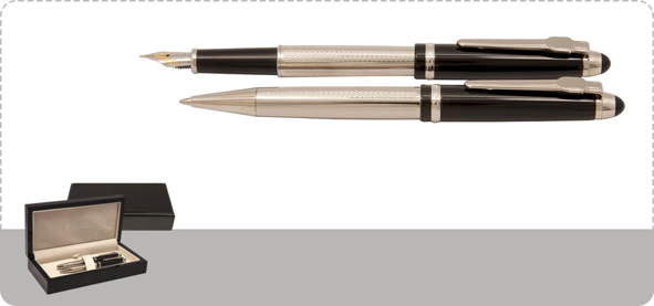 Europen Gallery Ballpoint Pen and Fountain Pen Set