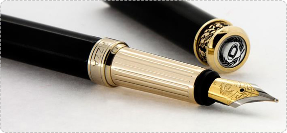 Iplomat PIZZA Black Design Fountain Pen