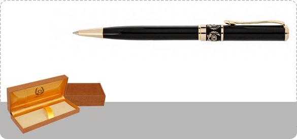 Iplomat Schmidts Black Design Ballpoint Pen