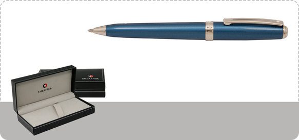 Sheaffer Prelude Blue Clip Steel Tone Trim Pen