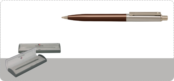 Sheaffer SENTINEL Brown Clip Steel Tone Trim Pen