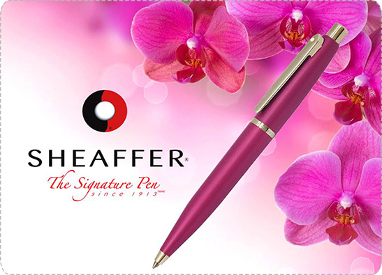 Sheaffer VFM Violet Clip Steel Tone Trim Pen