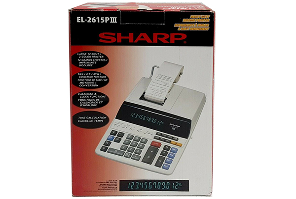 Sharp Calculators EL2615PIII Heavy-Duty Printing Calculator 