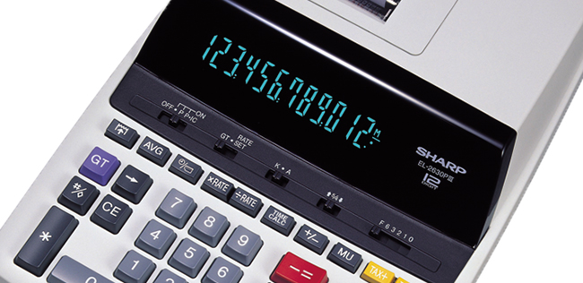  Sharp EL-2630PIII 12 Digit Commercial Printing Calculator 