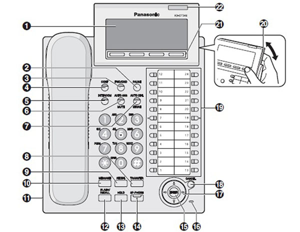  Panasonic KX-DT346X Digital phone 