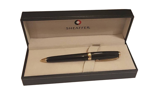 Sheaffer Prelude Black yellow Steel Tone Trim Pen 