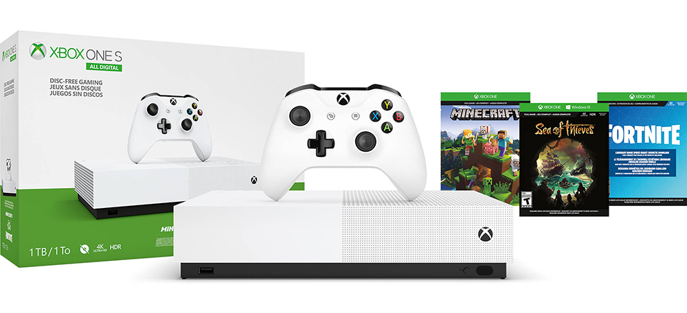 Microsoft Xbox One S ALL DIGITAL 1TB Game Console