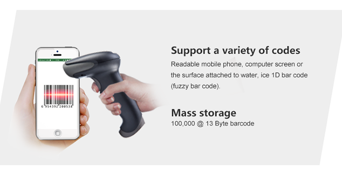 WNC-6083B/V 1D Wireless Barcode Scanner