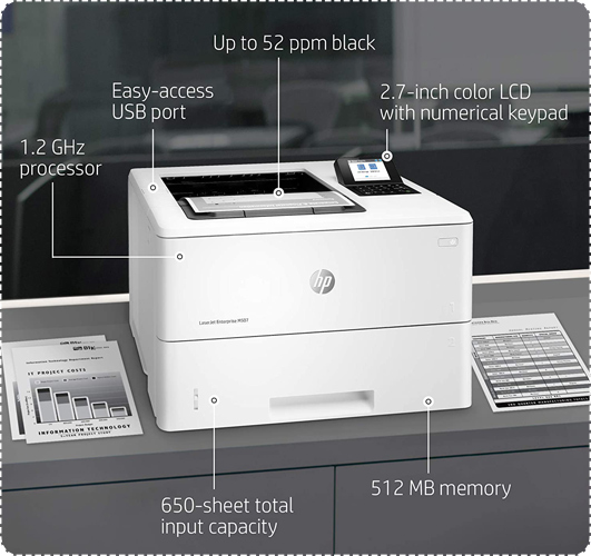 HP LaserJet Enterprise M507n Monochrome Printer