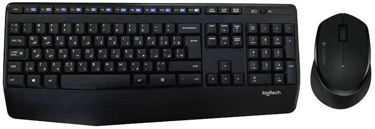 Logitech MK345 Wireless Keyboard and Mouse With Persian Letters