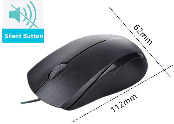 Rapoo N1200 Wired Silent Mouse