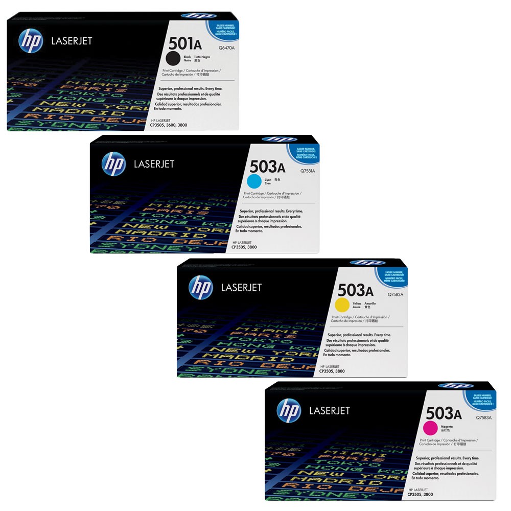 کیت کارتریج تونر اچ پی 501A-503A کیت کارتریج تونر اچ پی 501A-503A