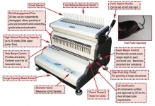 دستگاه سیمی کن پلاستیک زن برقی سوپر بایند CombMac-24E دستگاه سیمی کن پلاستیک زن برقی سوپر بایند CombMac-24E