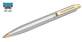 خودکار شیفر مدل Sentinel رنگ استیل با گیره طلایی