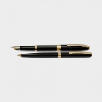 خودکار و خودنویس شیفر مدل Sagaris (نیمه کروم براق مشکی گیره زرد)