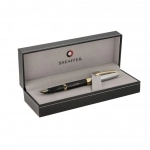 خودنویس شیفر مدل Sagaris نیمه کروم براق مشکی گیره زرد خودنویس شیفر مدل Sagaris نیمه کروم براق مشکی گیره زرد