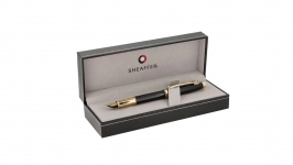 خودنویس شیفر مدل 100 مشکی لاکی گیره زرد خودنویس شیفر مدل 100 مشکی لاکی گیره زرد