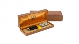 ست خودکار و خودنویس ایپلمات مدل Muller طرح نیمه استیل گیره زرد