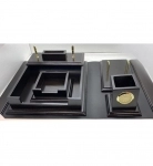 ست لوازم اداری رومیزی چرم و چوب آدریانو مجموعه 6 عددی ست لوازم اداری رومیزی چرم و چوب آدریانو مجموعه 6 عددی