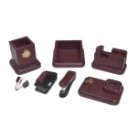 نبم ست لوازم اداری رومیزی طرح پوست ماری مجموعه 7 عددی