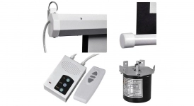 پرده نمایش برقی پروژکتور اسکوپ پارچه عالی سایز 150x 150 سانتی متر