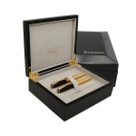 ست خودکار و خودنویس یوروپن مدل Fort طرح نیمه مشکی طلایی ست خودکار و خودنویس یوروپن مدل Fort طرح نیمه مشکی طلایی