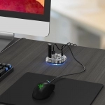 هاب 7 پورت USB 3.0 شفاف اوریکو مدل H7U-U3 هاب 7 پورت USB 3.0 شفاف اوریکو مدل H7U-U3