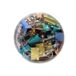 گیره دوبل رنگی سایز 15 بسته 60 عددی