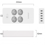 چندراهی و محافظ برق اوریکو مدل HPC-4A5U-V1-EU