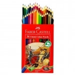 مداد رنگی 36 رنگ فابر کاستل مدل Classic کد 115856 به همراه تراش مداد رنگی 36 رنگ فابر کاستل مدل Classic کد 115856 به همراه تراش