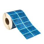 لیبل کاغذی دو ردیفه آبی سایز 34x51 میلی متر