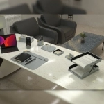 ست رومیزی اداری 8 تیکه آونگ دکو مدل M7 رنگ طوسی ست رومیزی اداری 8 تیکه آونگ دکو مدل M7 رنگ طوسی