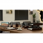 ست رومیزی اداری 6 تیکه آونگ دکو مدل M6 رنگ قهوه ای ست رومیزی اداری 6 تیکه آونگ دکو مدل M6 رنگ قهوه ای